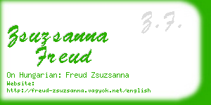 zsuzsanna freud business card